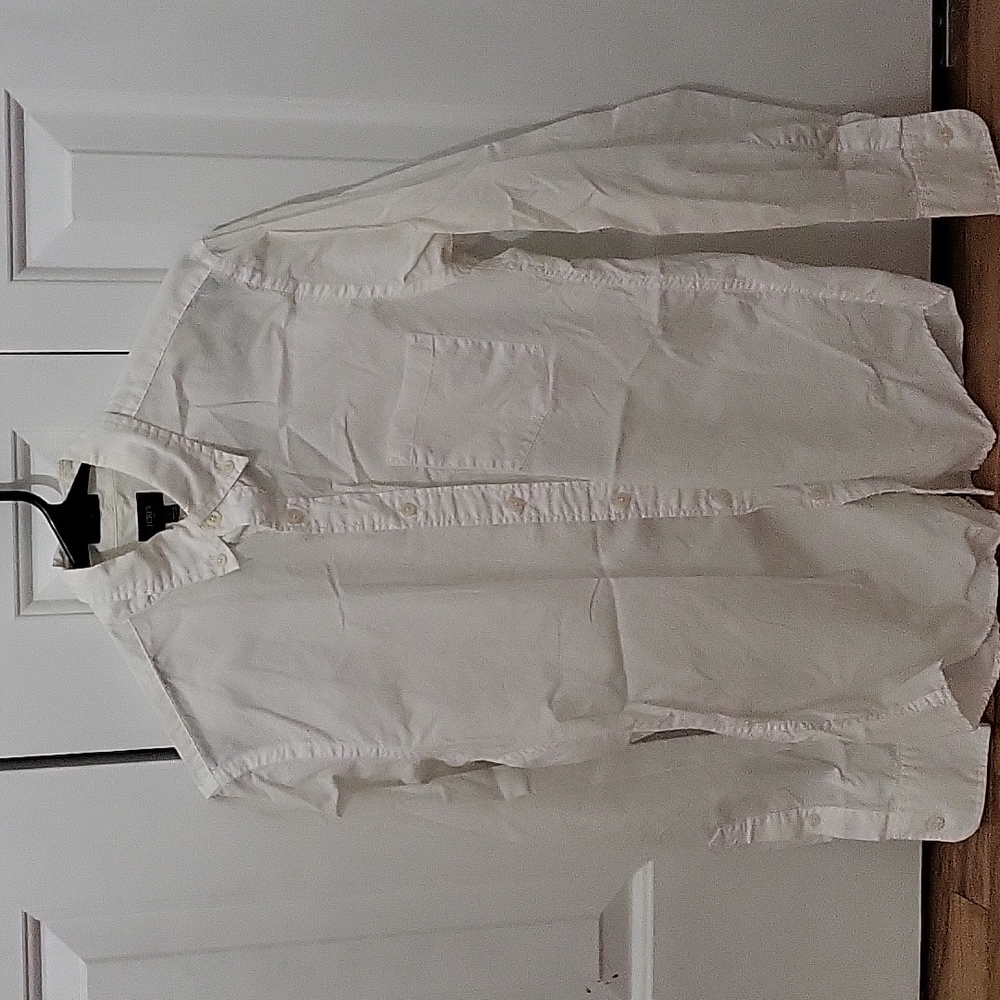 J.Crew white button up size small